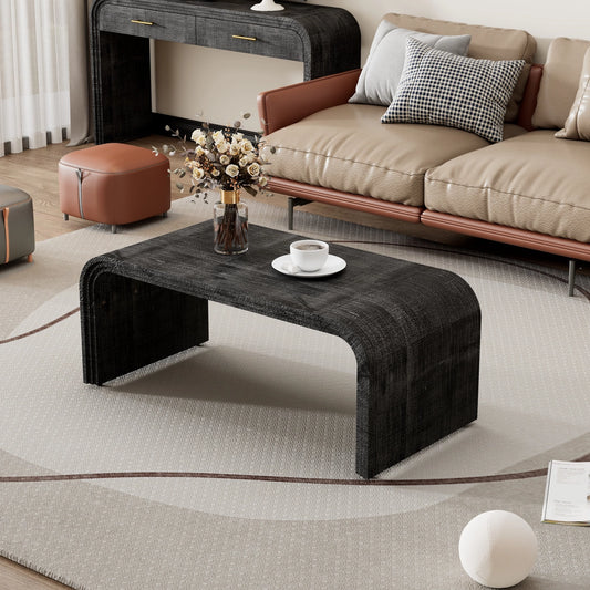 Minimalist Coffee Table with Curved Art Deco