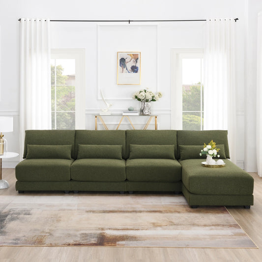 Oversized Sectional Sofa with Reversible Chaise and L-Shape