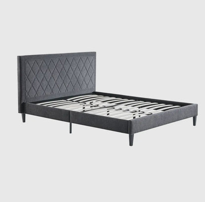 Diamond Tufted Upholstered Bed Frame